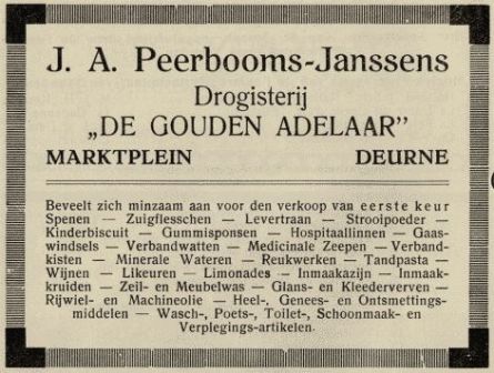 Bestand:Peerbooms-janssens, ja - drogisterij de gouden adelaar 1923.jpg